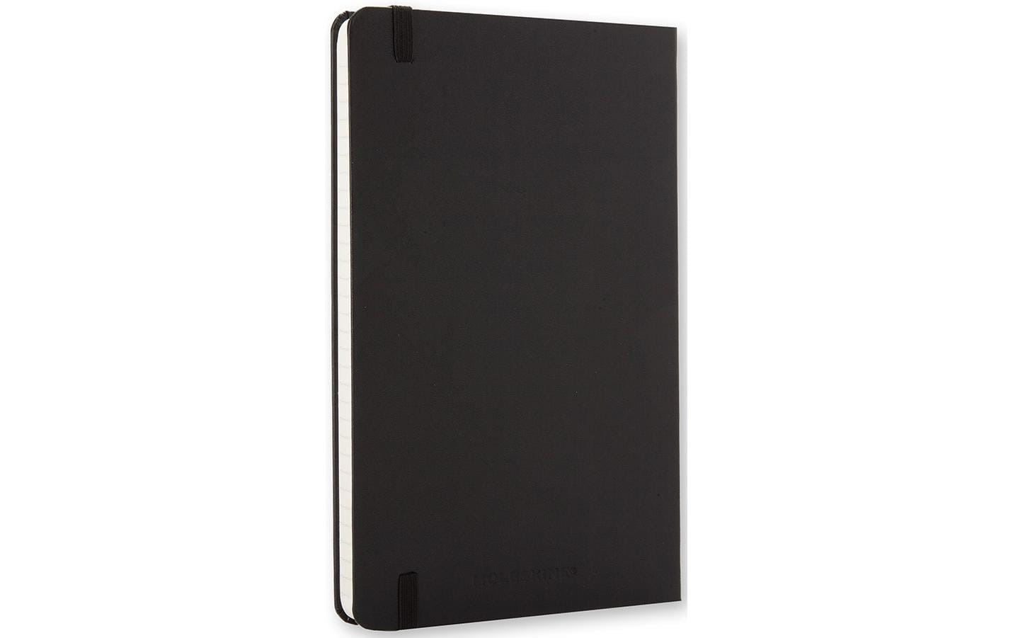 Moleskine Notizbuch – A6 – liniert – 192 Blatt – 70 g/m² – Hardcover, Gummiband, Einstecktasche, schwarz