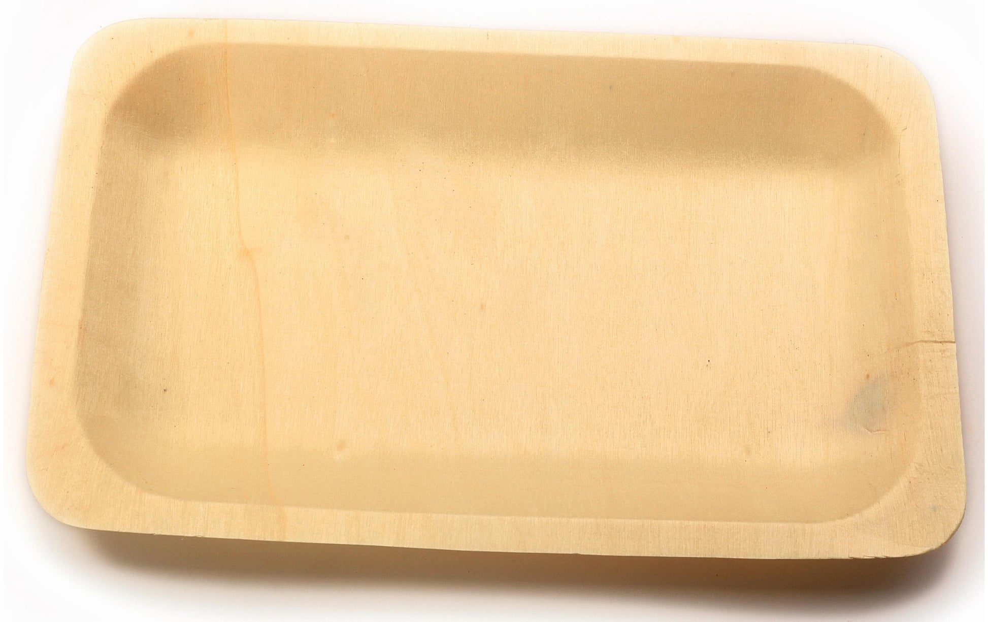Sier Disposables Dekorative Schale, Holz (Pappel), rechteckig – 200 × 120 mm – FSC – 50 Stk.