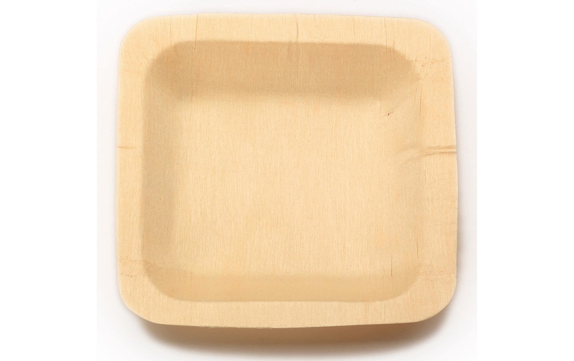 Sier Disposables Dekorative Schale, Holz, quadratisch – 14 × 14 cm, Beige – FSC – 50 Stk.