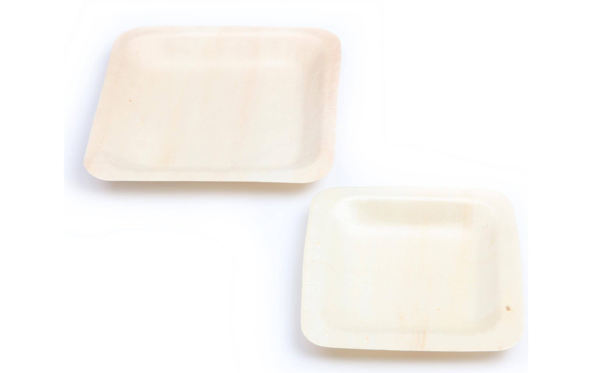 Sier Disposables Dekorative Schale, Holz, quadratisch – 14 × 14 cm, Beige – FSC – 50 Stk.
