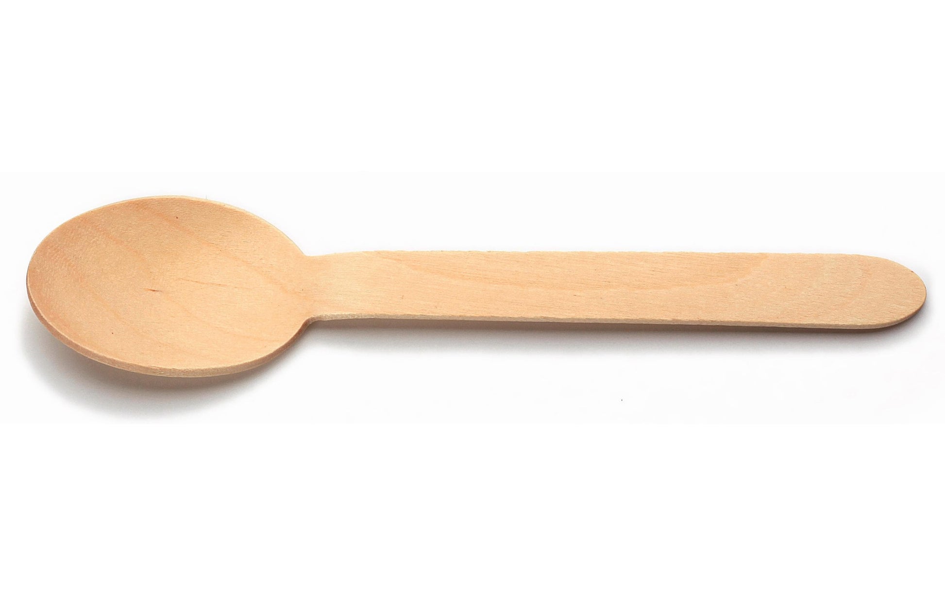 Sier Disposables Sier Holz (Birke) Suppenlöffel, 16 cm – FSC – 100 Stk.