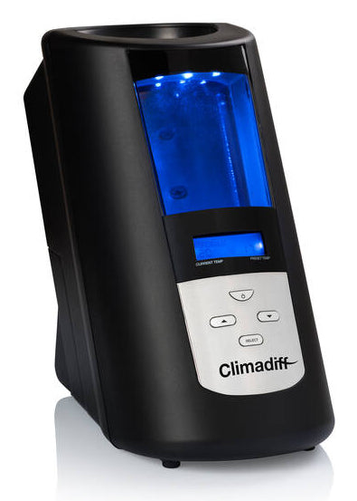 Climadiff Weinkühler ECHANSON2 – 13,5 × 26,5 × 24,5 cm, Schwarz, für 1 Flasche, 5–18 °C, Innenbeleuchtung, Dis