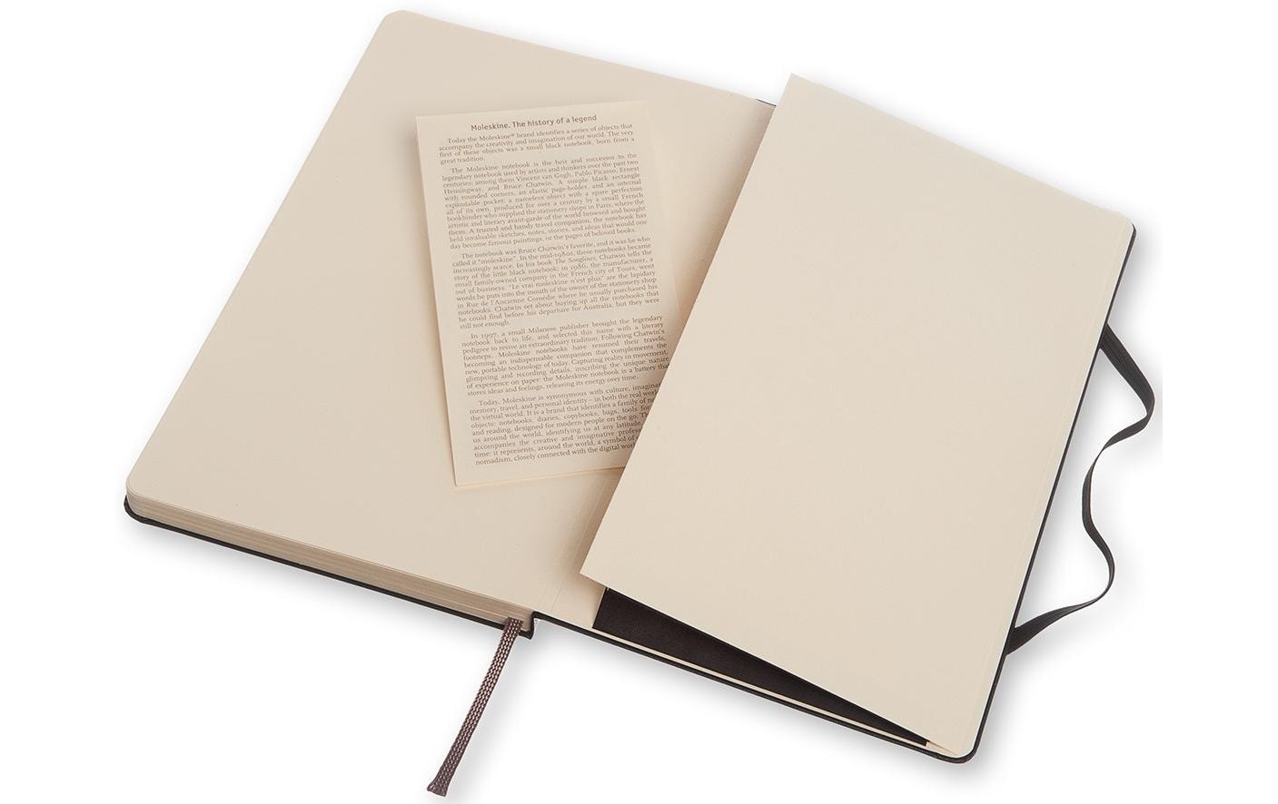 Moleskine Notizbuch – 130 × 210 mm – 240 Blatt – 70 g/m² – Hardcover, Gummiband, Lesezeichenband, schwarz, FSC