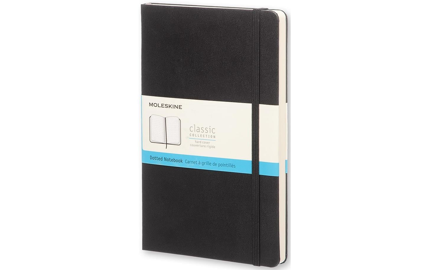 Moleskine Notizbuch – 130 × 210 mm – 240 Blatt – 70 g/m² – Hardcover, Gummiband, Lesezeichenband, schwarz, FSC