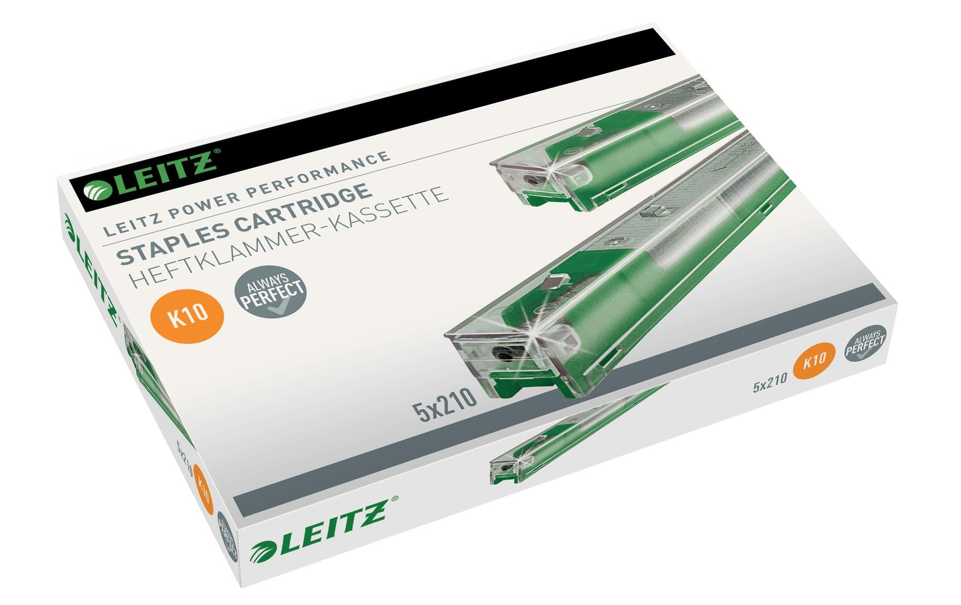 Leitz Heftklammernkassette – für Leitz 5551, 5550 – 10 mm, 55 Blatt – silber, Metall – 1050 Stk.