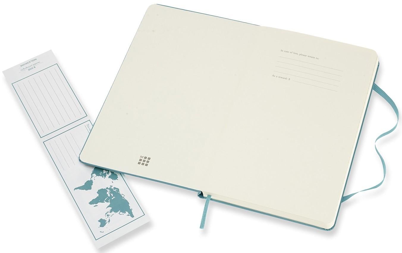 Moleskine Notizbuch – 130 × 210 mm – liniert – 70 g/m² – Hardcover, Gummiband, Einstecktasche – blau – FSC