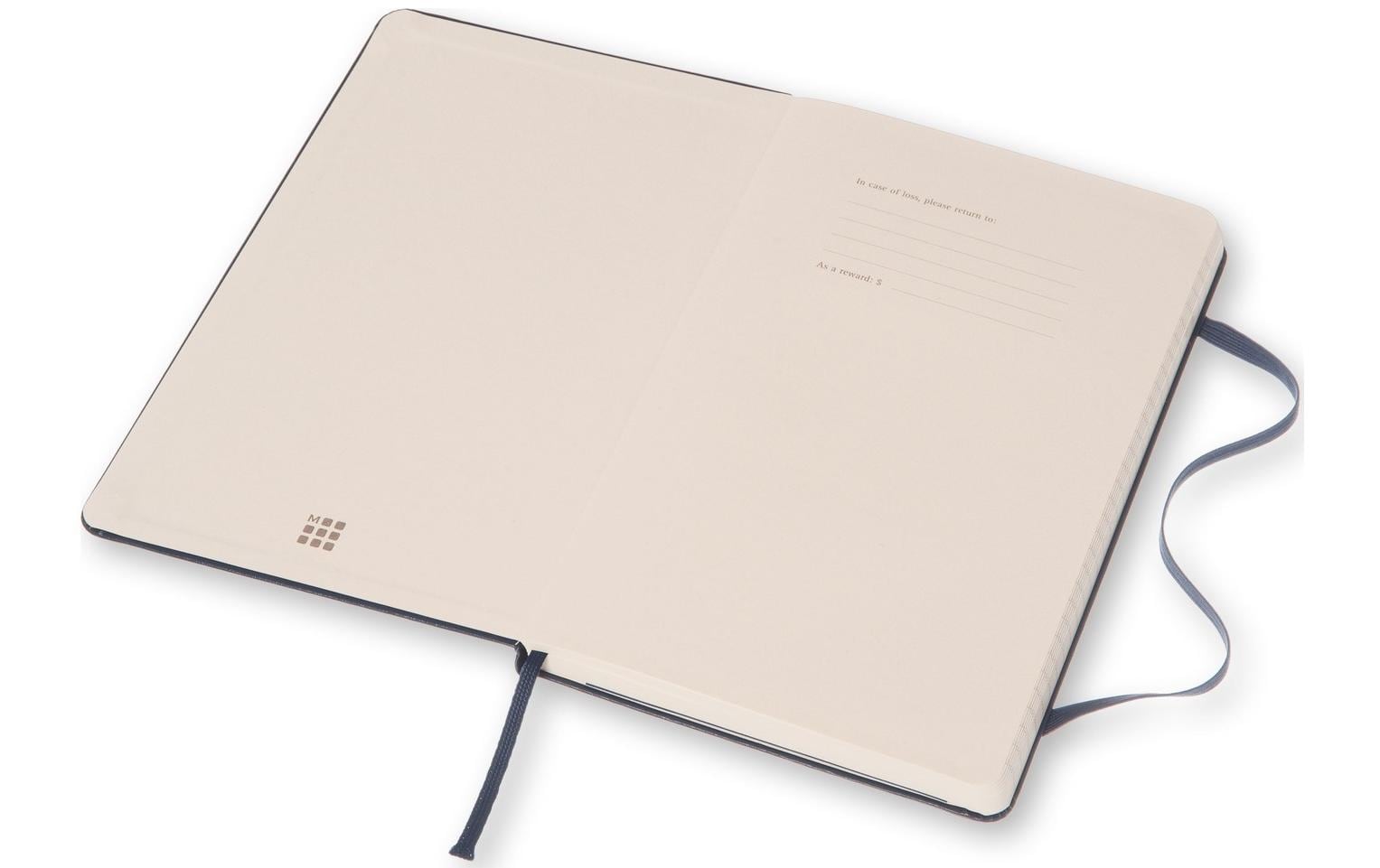 Moleskine Notizbuch A5, liniert, Fadenheftung, Hardcover, 240 Seiten, 70 g/m² – dunkelblau