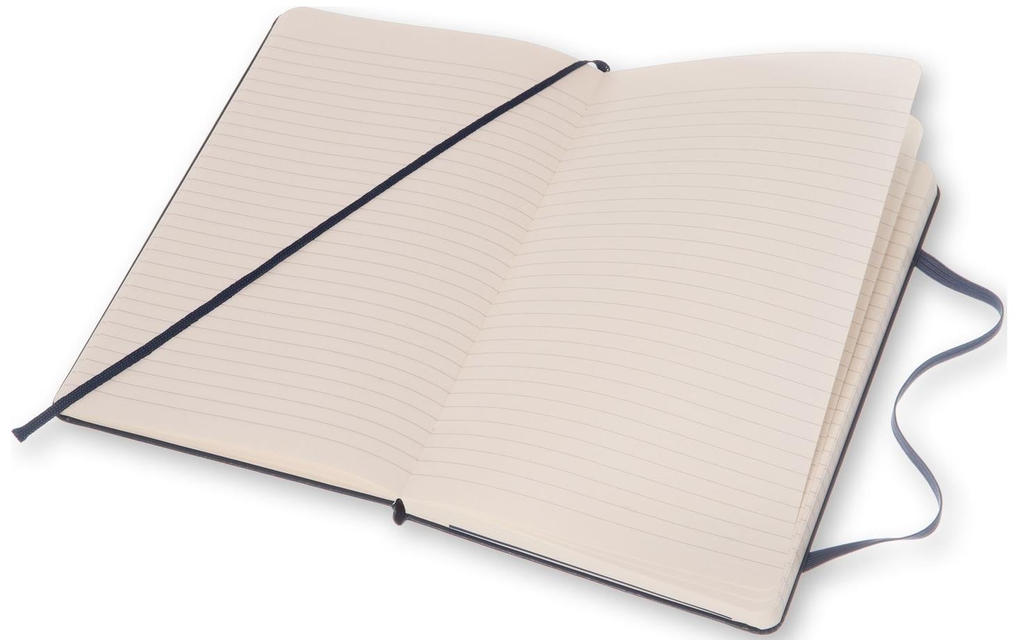Moleskine Notizbuch A5, liniert, Fadenheftung, Hardcover, 240 Seiten, 70 g/m² – dunkelblau