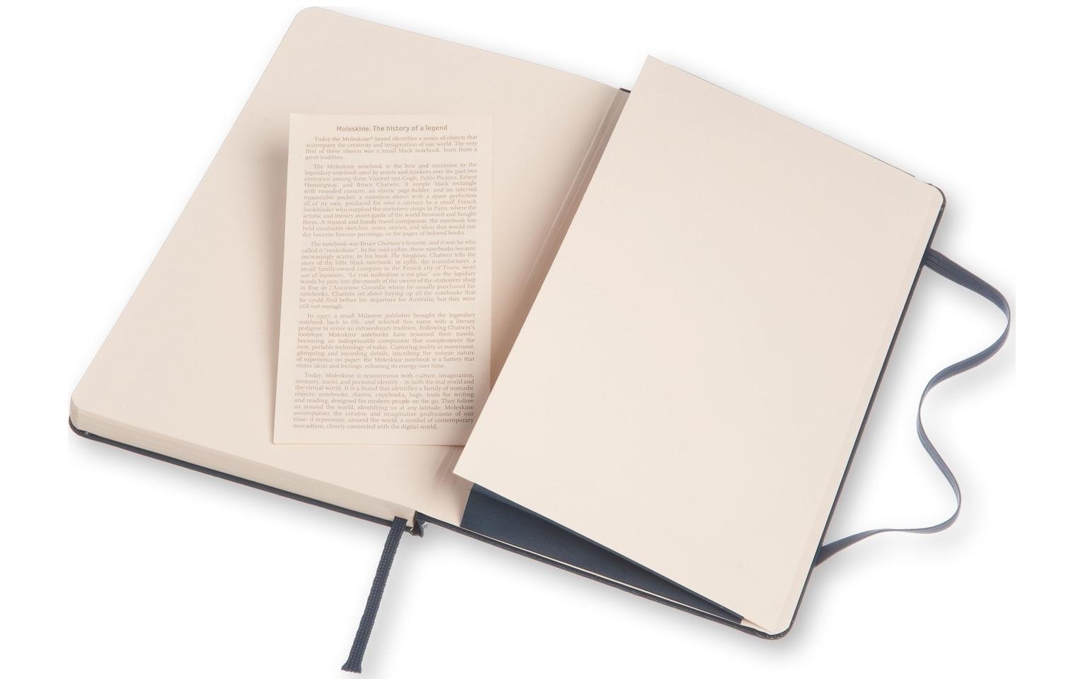 Moleskine Notizbuch A5, liniert, Fadenheftung, Hardcover, 240 Seiten, 70 g/m² – dunkelblau