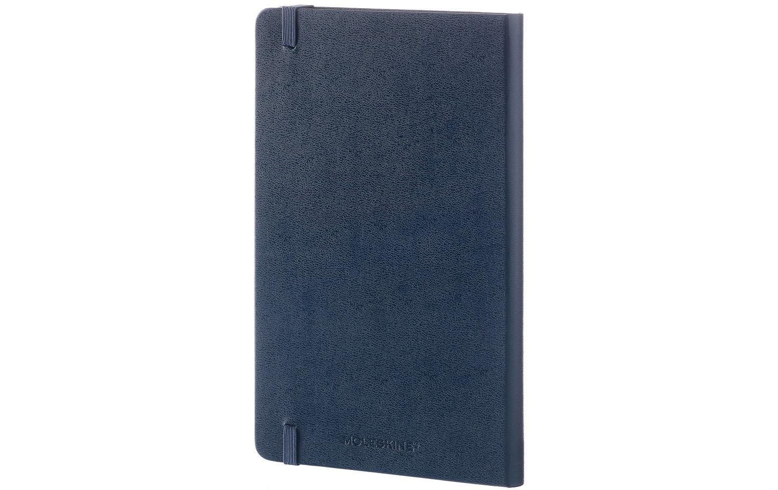 Moleskine Notizbuch A5, liniert, Fadenheftung, Hardcover, 240 Seiten, 70 g/m² – dunkelblau