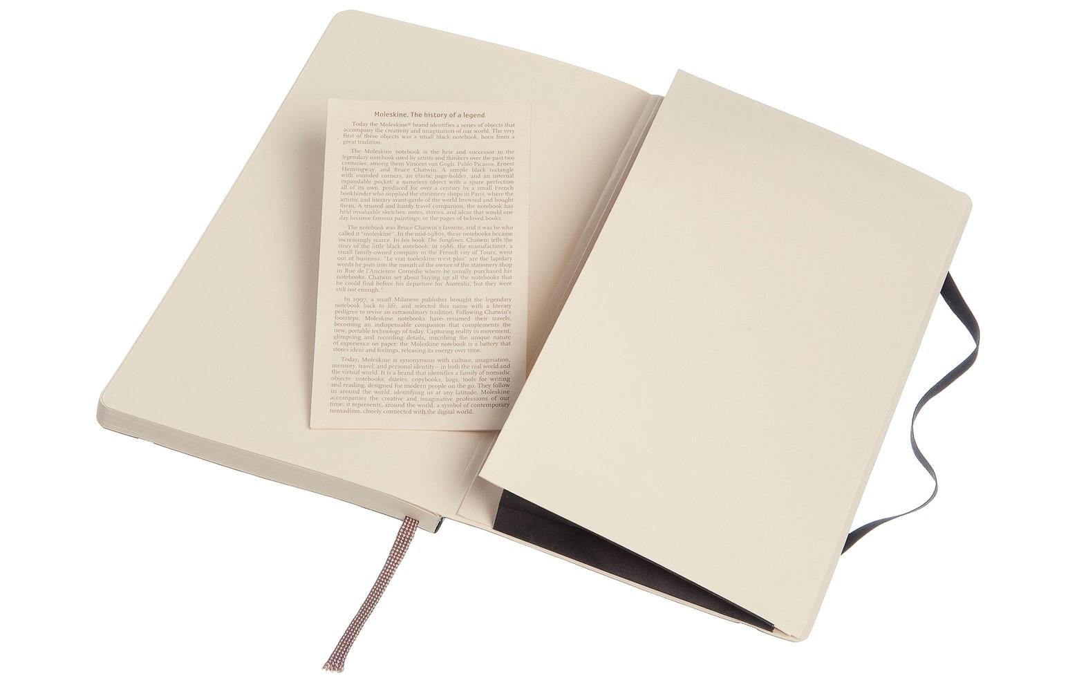 Moleskine Notizbuch, A5, punktkariert, Fadenheftung, Softcover, 192 Seiten, 70 g/m² – schwarz