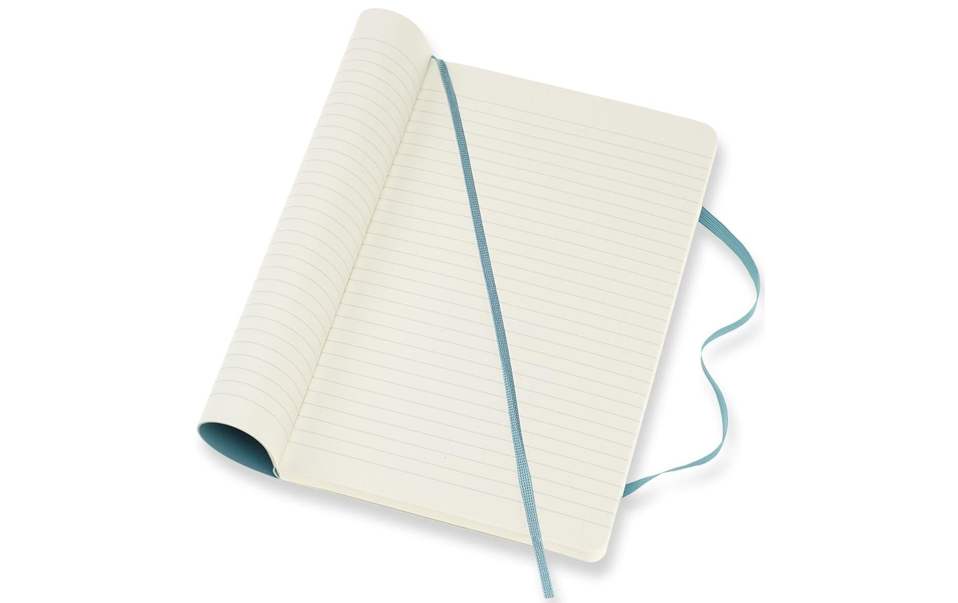 Moleskine Notizbuch – A5 – 192 Seiten – 70 g/m² – Softcover, Gummiband, Einstecktasche, Hellblau, FSC