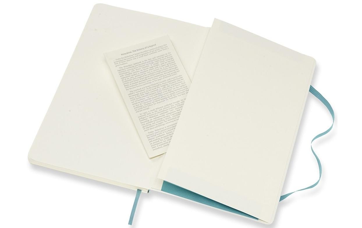 Moleskine Notizbuch – A5 – 192 Seiten – 70 g/m² – Softcover, Gummiband, Einstecktasche, Hellblau, FSC