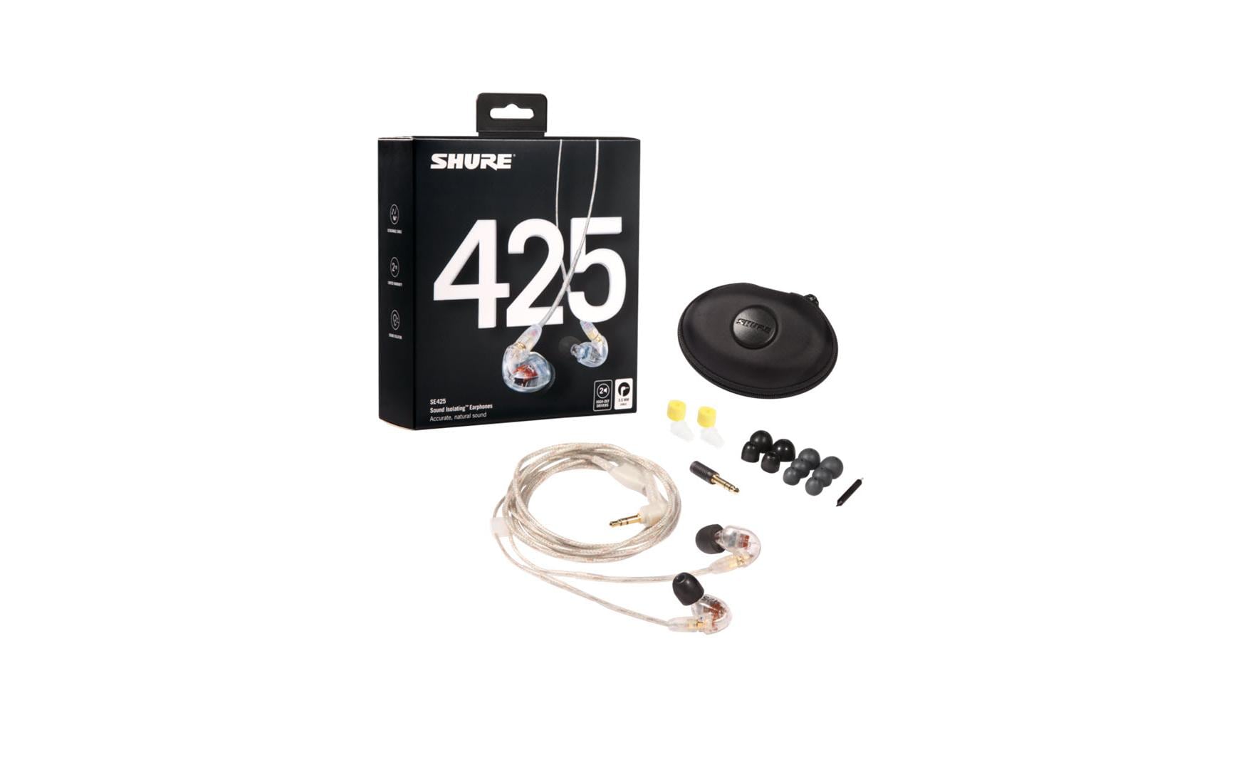 Shure SE425-CL – In-Ear Kopfhörer – geschlossen, kabelgebunden – transparent