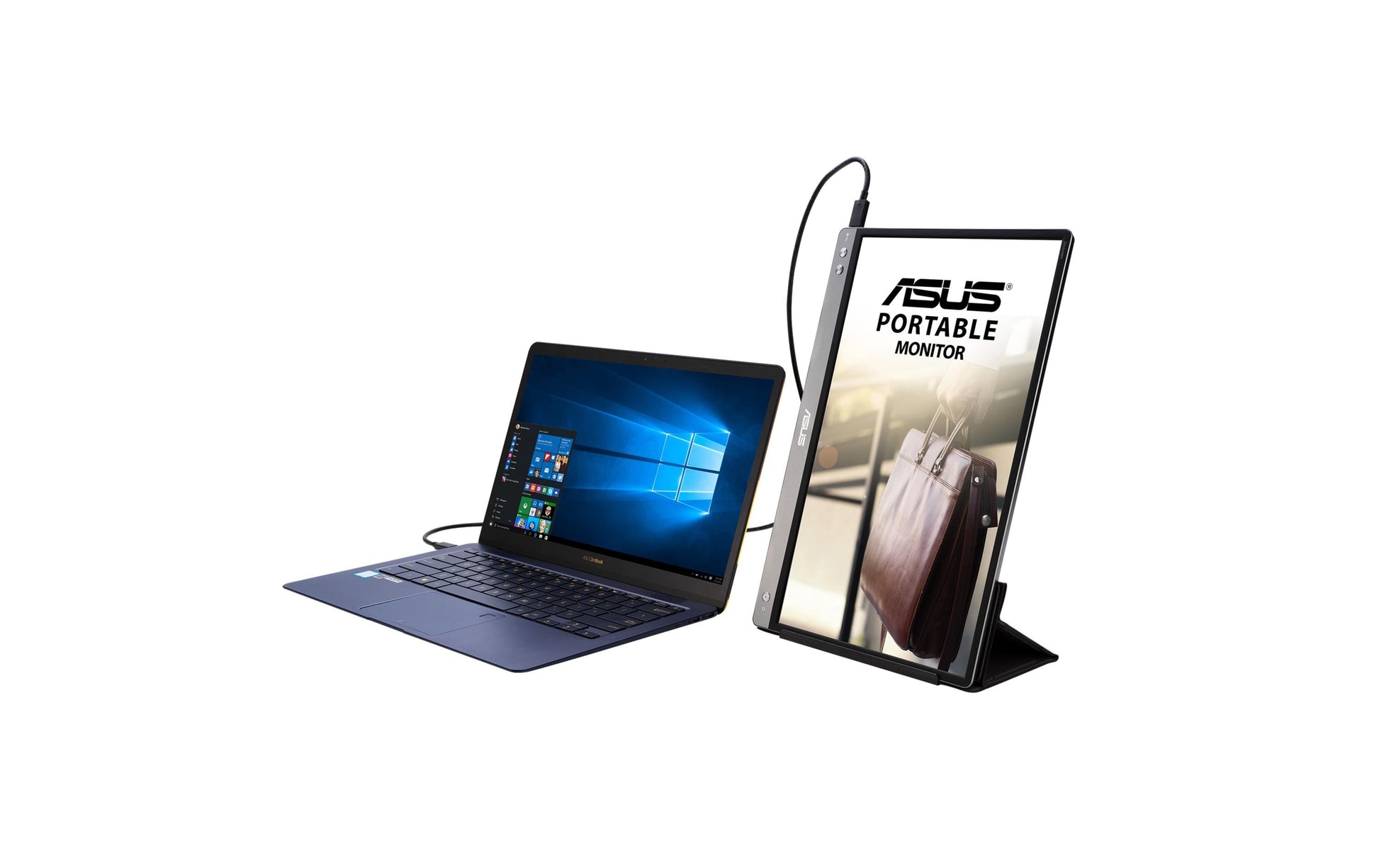 ASUS ZenScreen MB14AC – Portabler Monitor, 14", 1920 × 1080 (Full HD), USB, Grau
