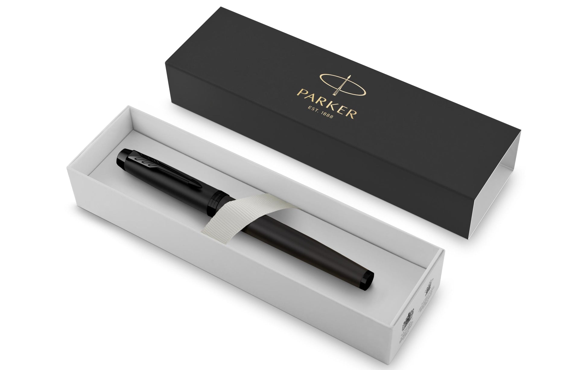 Parker IM Achromatic – Federspitze F – für Rechts- & Linkshänder – schwarz, blau – Patronen