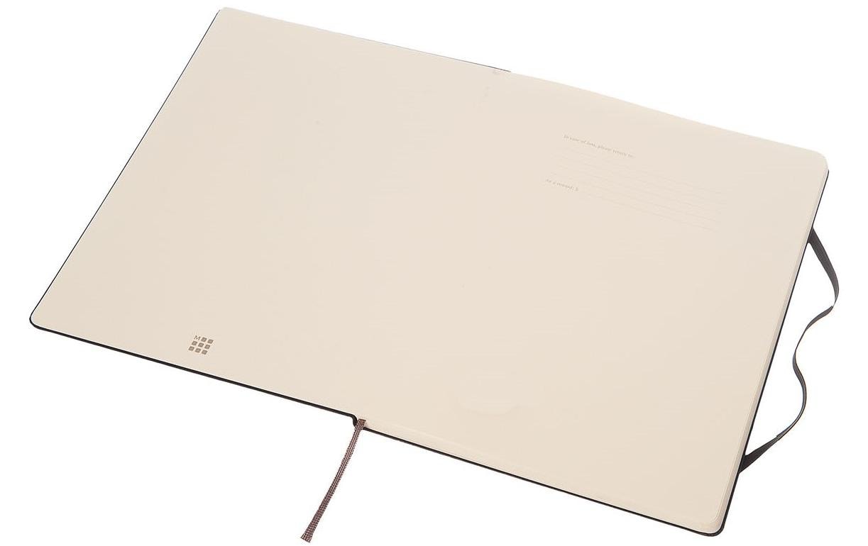 Moleskine Notizbuch, 190 × 250 mm, blanko, Fadenheftung, Hardcover, 192 Seiten, 70 g/m² – schwarz