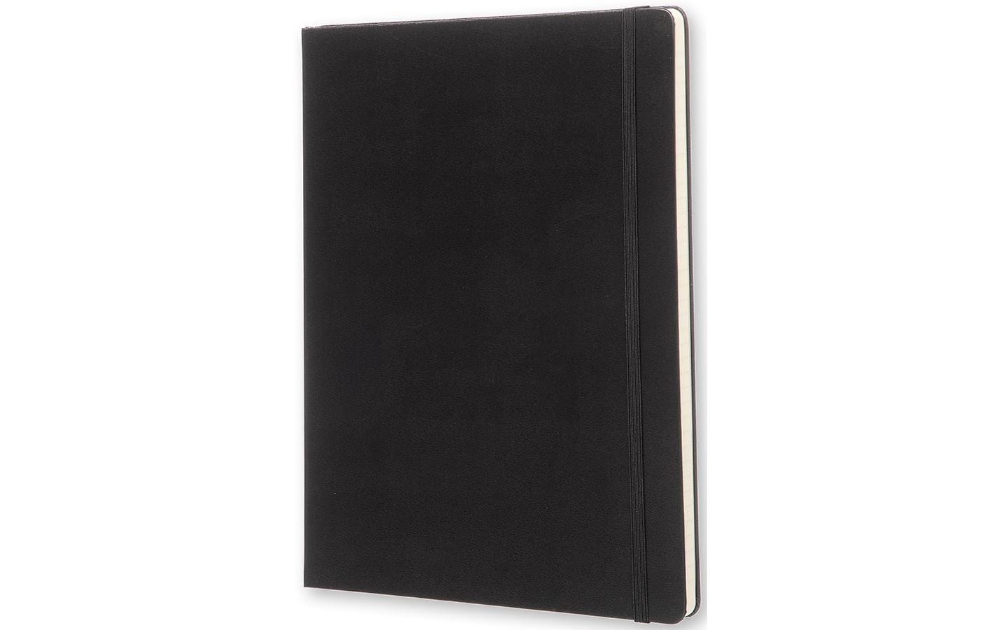 Moleskine Notizbuch, 190 × 250 mm, liniert, Fadenheftung, Hardcover, 192 Seiten, 70 g/m² – schwarz