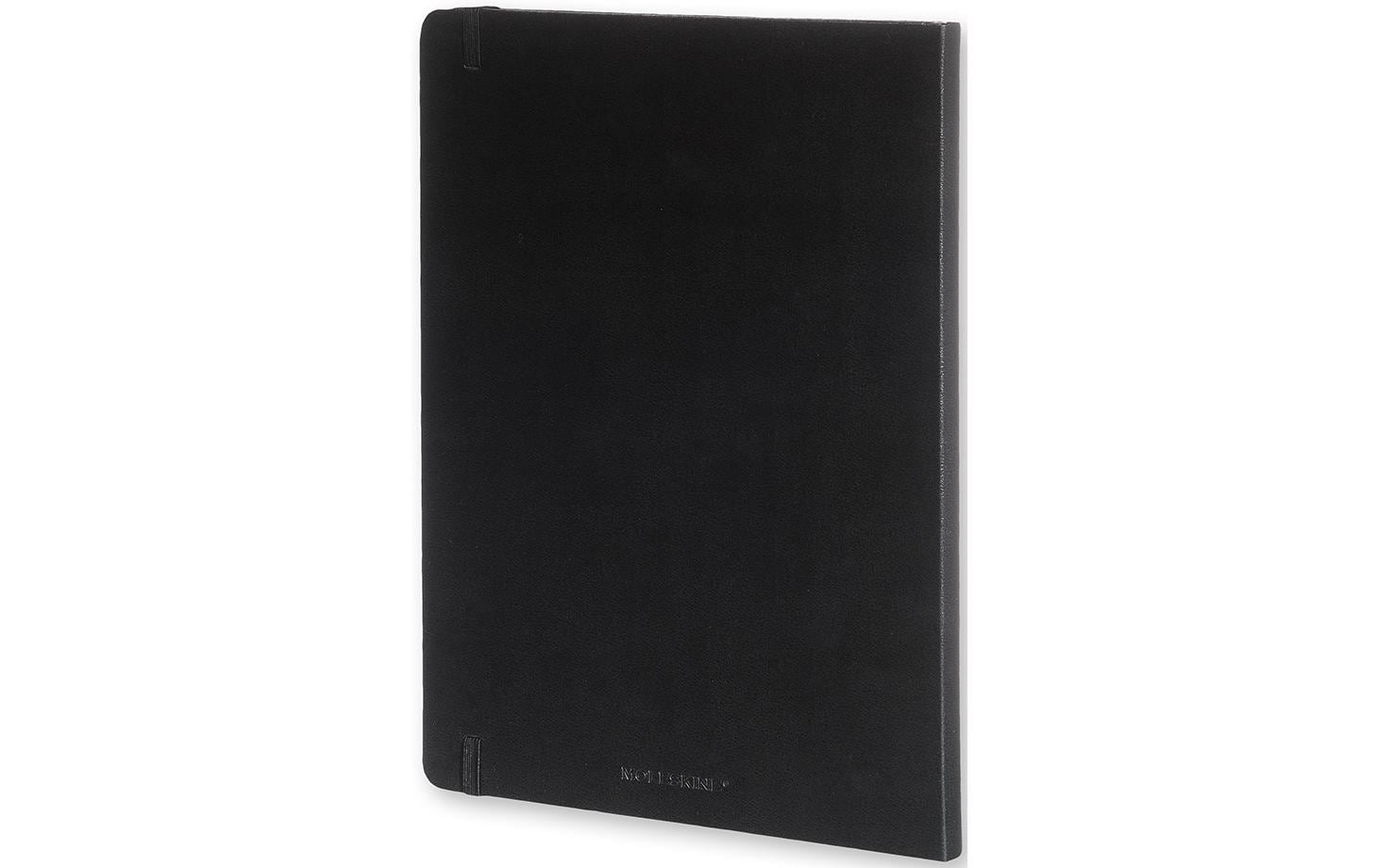 Moleskine Notizbuch, 190 × 250 mm, liniert, Fadenheftung, Hardcover, 192 Seiten, 70 g/m² – schwarz
