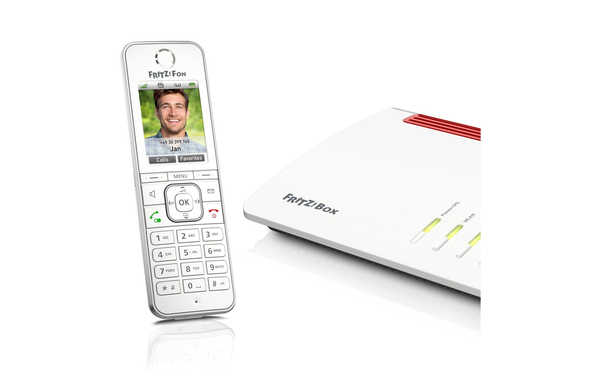 FRITZ! AVM FRITZFon C6 – DECT-Telefon nur Mobilteil, mit Anrufbeantworter, Freisprechen, für FRITZBox/DECT-Basisstation, weiss