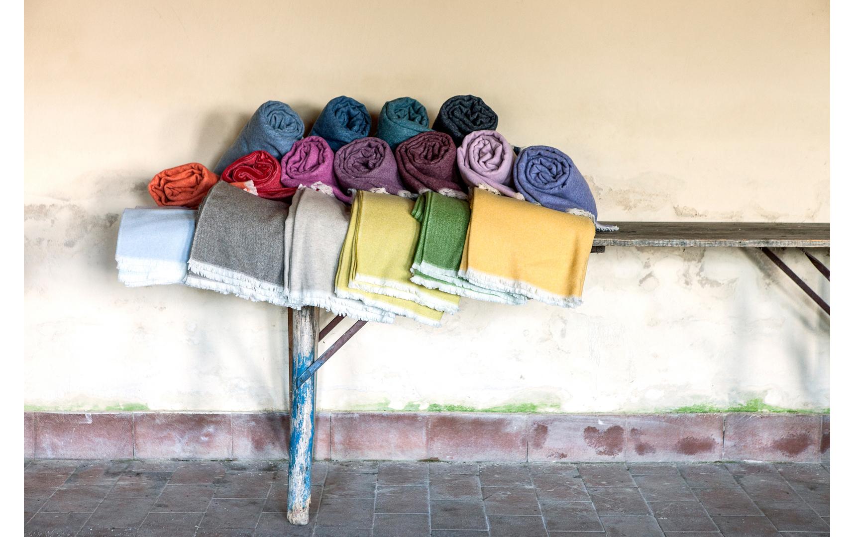 Eskimo Wohndecke Venezia – 130 × 200 cm, Lammwolle, Nature