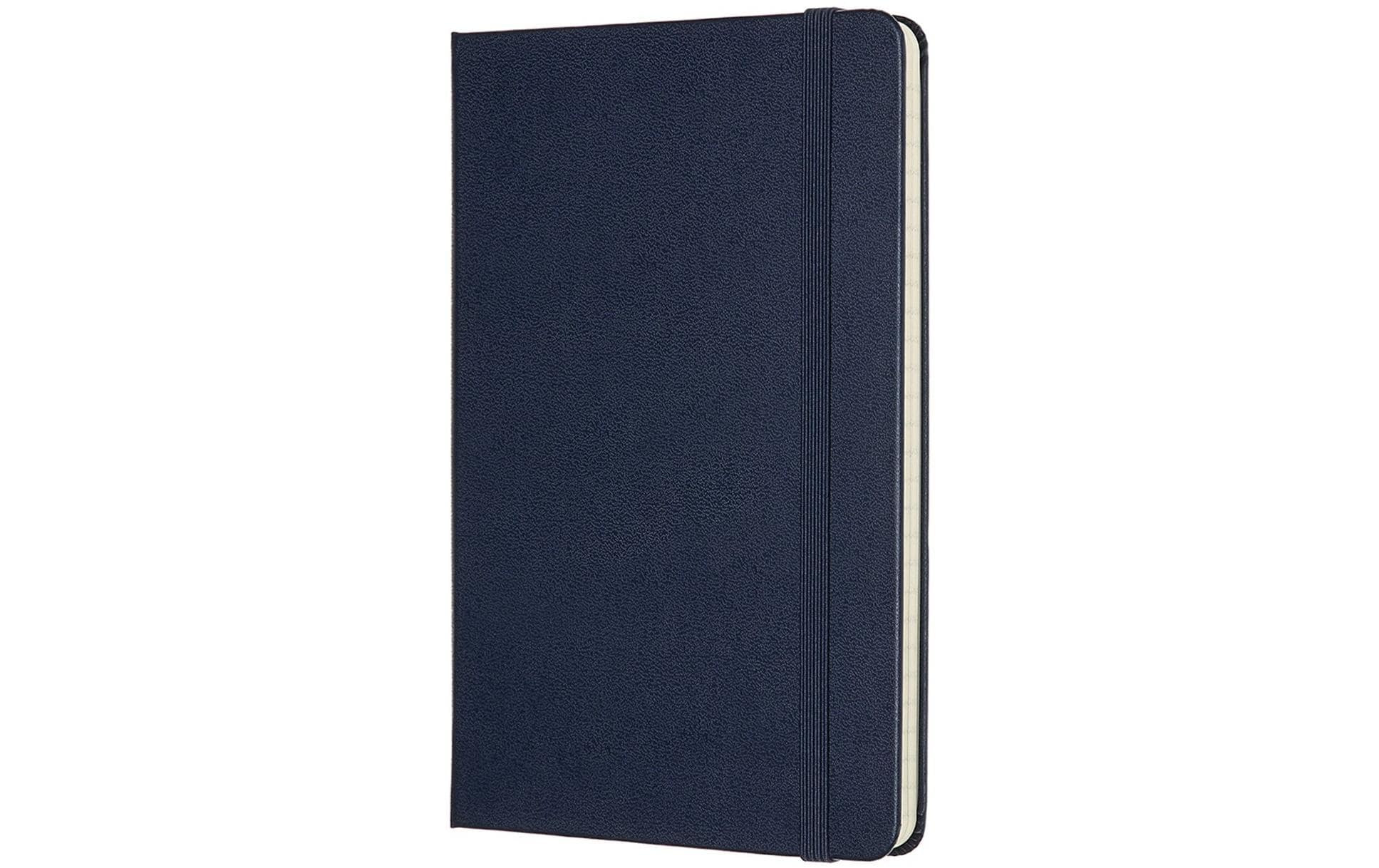 Moleskine Notizbuch – 115 × 180 mm – liniert – 208 Seiten – Hardcover, Gummiband, Tasche, blau