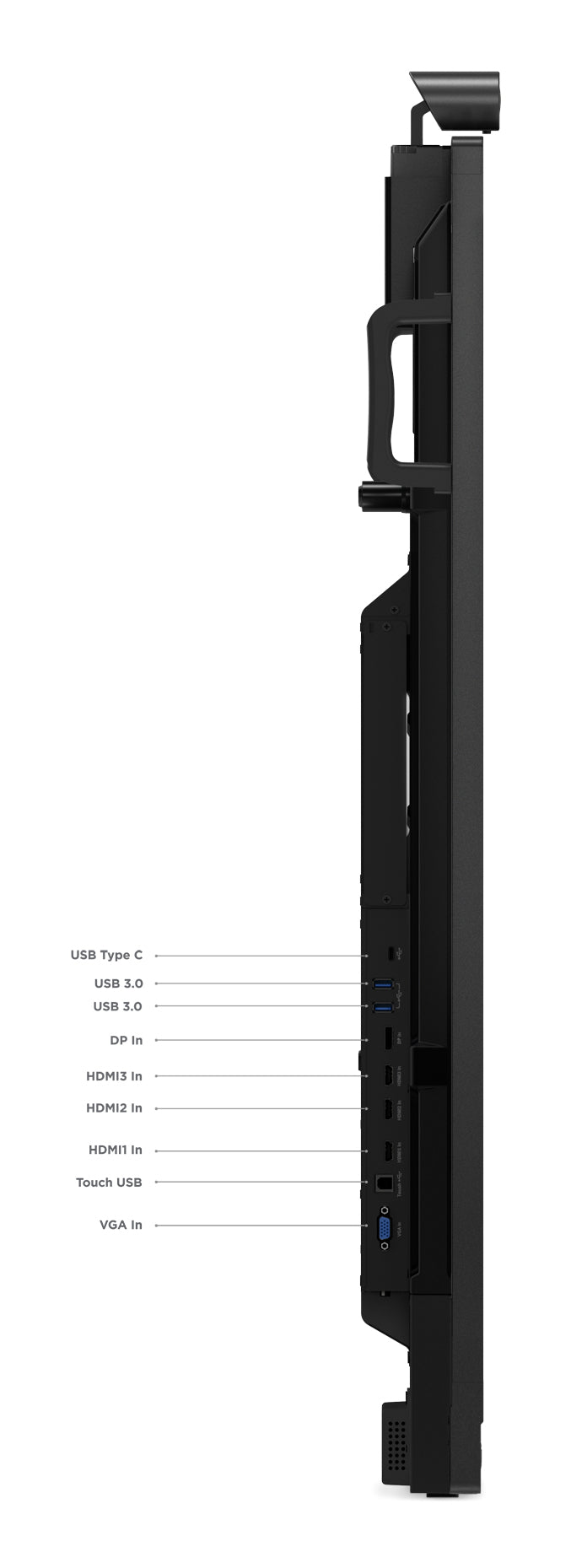 Lenovo ThinkVision T65 – 65", 3840 × 2160 (4K), IPS, Webcam, LAN, HDR