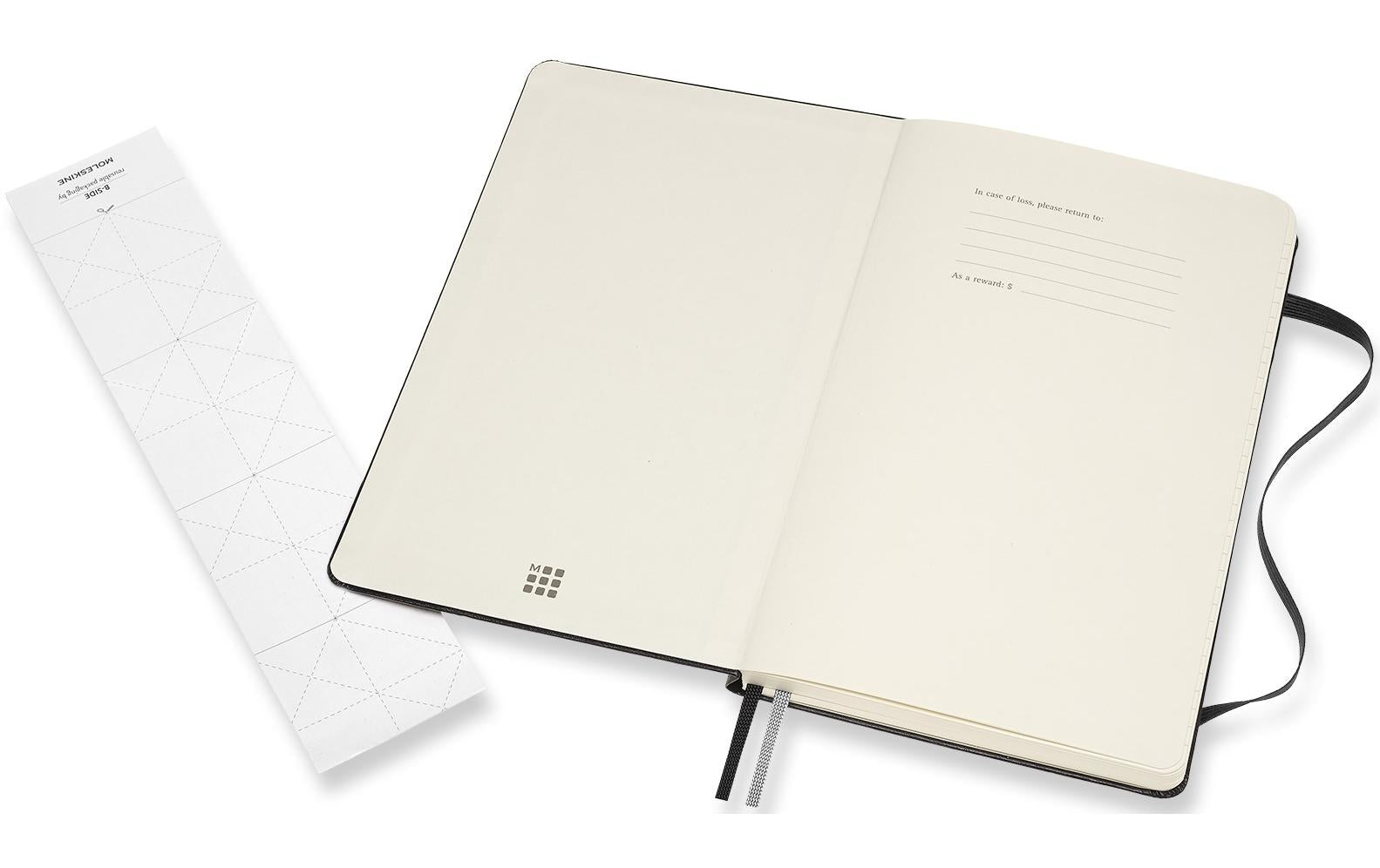 Moleskine Notizbuch, A5, punktkariert, Fadenheftung, Hardcover, 160 Seiten, 120 g/m² – schwarz