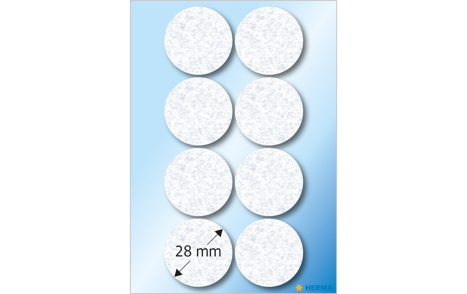 HERMA Filzgleiter – 8er-Set, Ø 2,8 cm, weiss