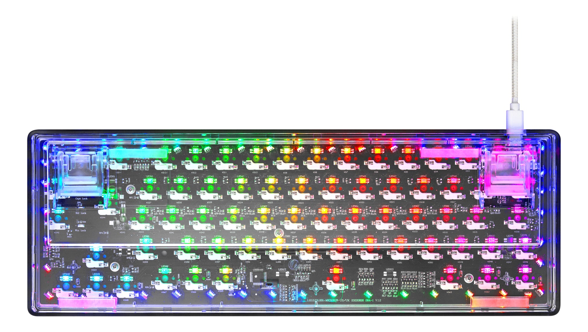 Deltaco Gaming GAM-160-T-CH – Gaming-Tastatur 65% – Mechanisch – QWERTZ (CH) – RGB – Ohne Ziffernblock