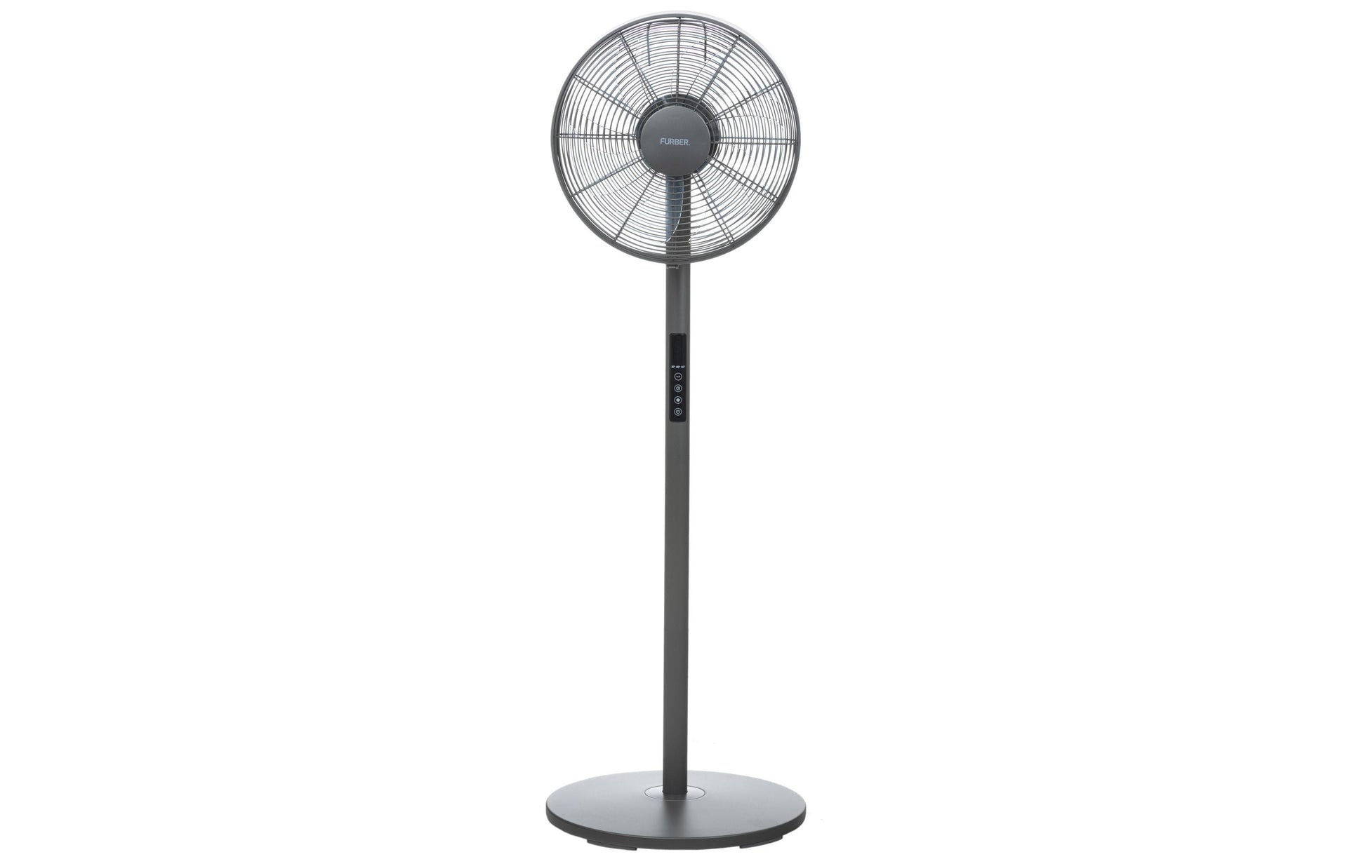 Furber. FURBER Standventilator Vayu-Touch Maxi – 35 cm, 8 Stufen, oszillierend, Timer, Fernbedienung, 20 W, Grau