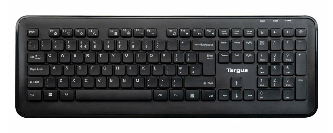Targus AKM610NO – Tastatur-Maus-Set – 2,4 GHz USB-A (Empfänger) – QWERTY (Nordisch) – Schwarz