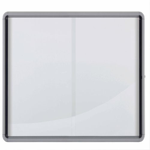 Nobo Schaukasten Premium Plus, 27 × A4 – Aluminium, Sicherheitsglas, abschliessbar, 207,2 × 99,7 × 5,4 cm