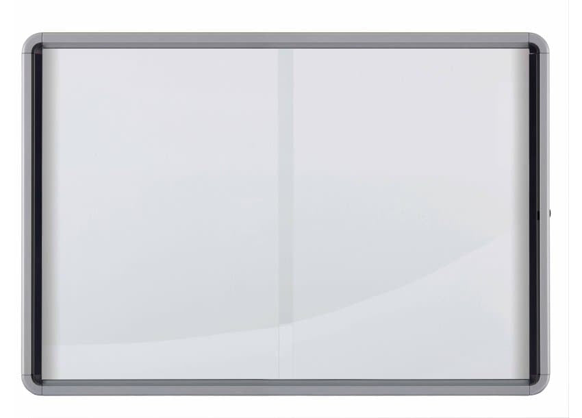Nobo Schaukasten, 12 × A4 – Aluminium, Glas, abschliessbar, magnethaftend, 97,2 × 100 × 5,4 cm