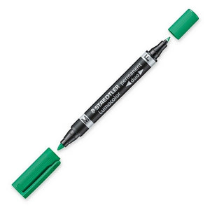 Staedtler Lumocolor DUO 348 Permanentmarker – Doppeltspitze 0,6/1,5 mm – Grün