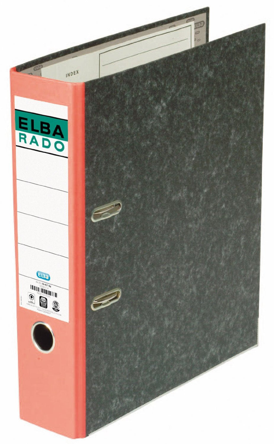 Elba Rado Wolkenmarmor Ringbuch – 2-Ring – für A4 – Rückenbreite 8 cm – Rot – 20 Stk.