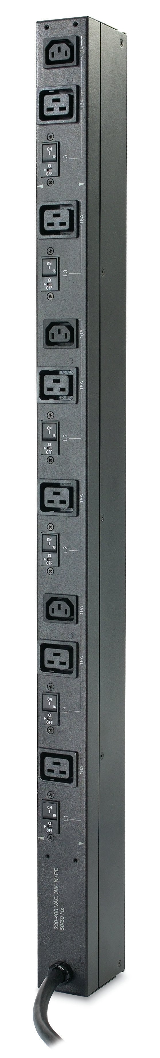 APC Rack-PDU – 0U, senkrecht, 3× IEC C13, 6× IEC C19, IEC 309 32A 3P+N+PE, 400 V/32 A, 3-phasig, 1,83 m