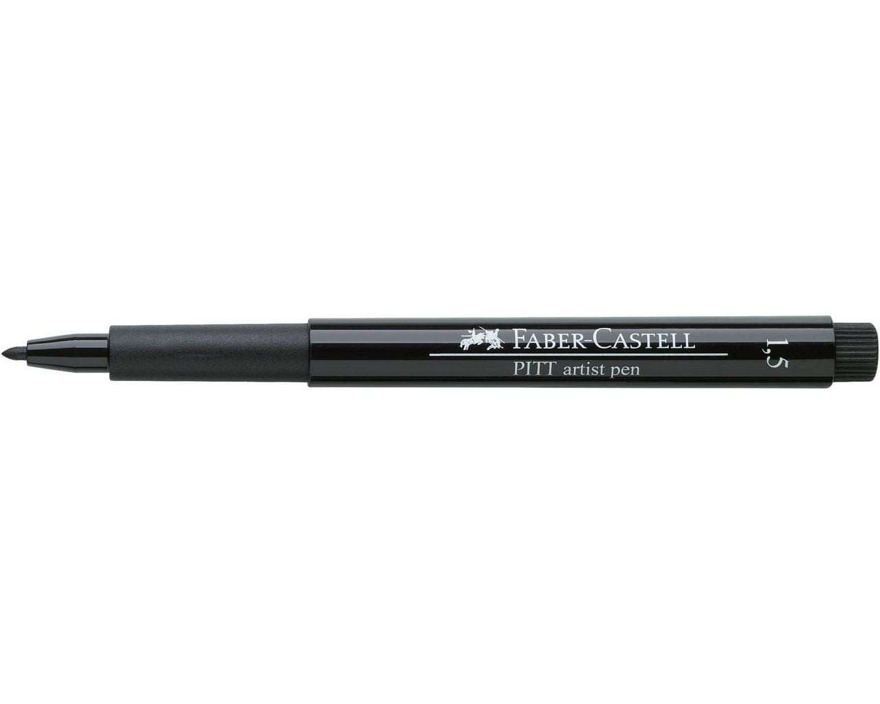 Faber-Castell PITT artist pen Pigment Marker – Rundspitze, 1,5 mm, wasserfest, schwarz