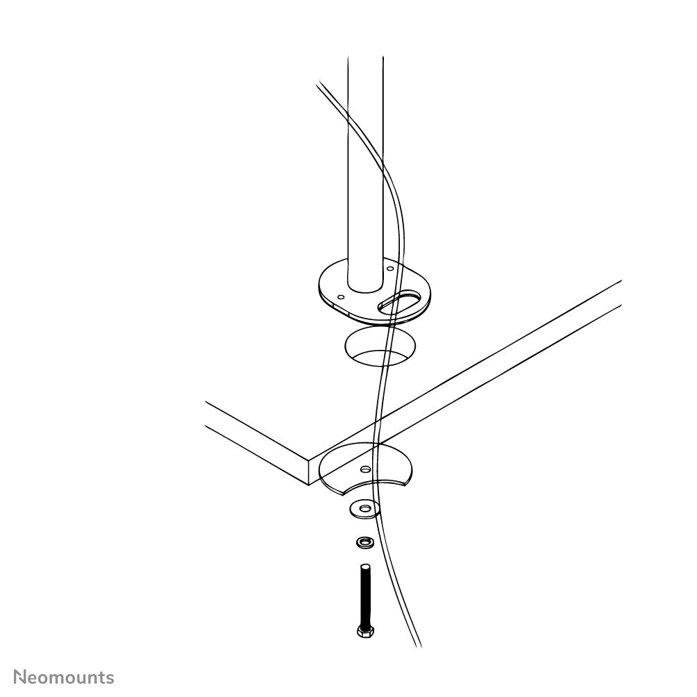Neomounts FPMA D960GROMMET – Zubehör: Tischdurchführung – für FPMA-D960, FPMA-D960D und FPMA-D960NOTEBOOK