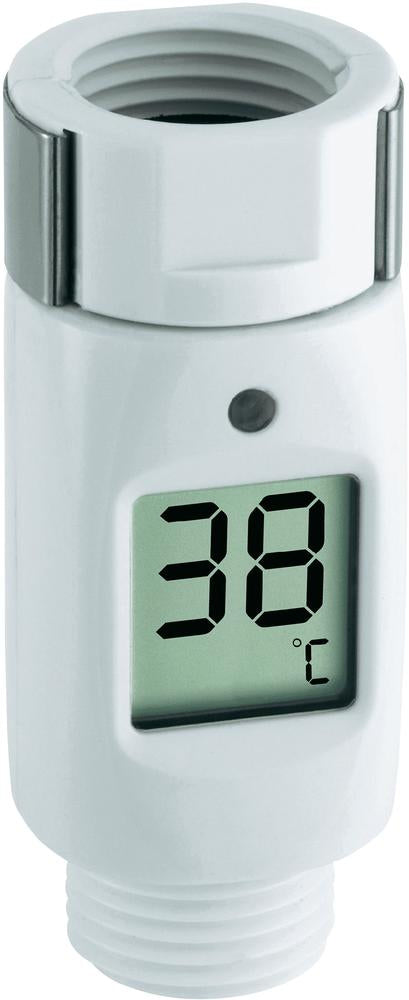 TFA-Dostmann TFA Dostmann Thermometer 30.1046 – 2,8×3,0×7,1 cm, LCD, Wasserfest, Weiss