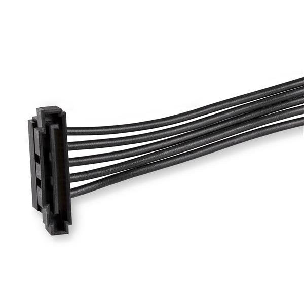 StarTech.com SATA-Power-Splitter Stromkabel – SATA 15-Pin zu 4× SATA, 0,4 m, schwarz