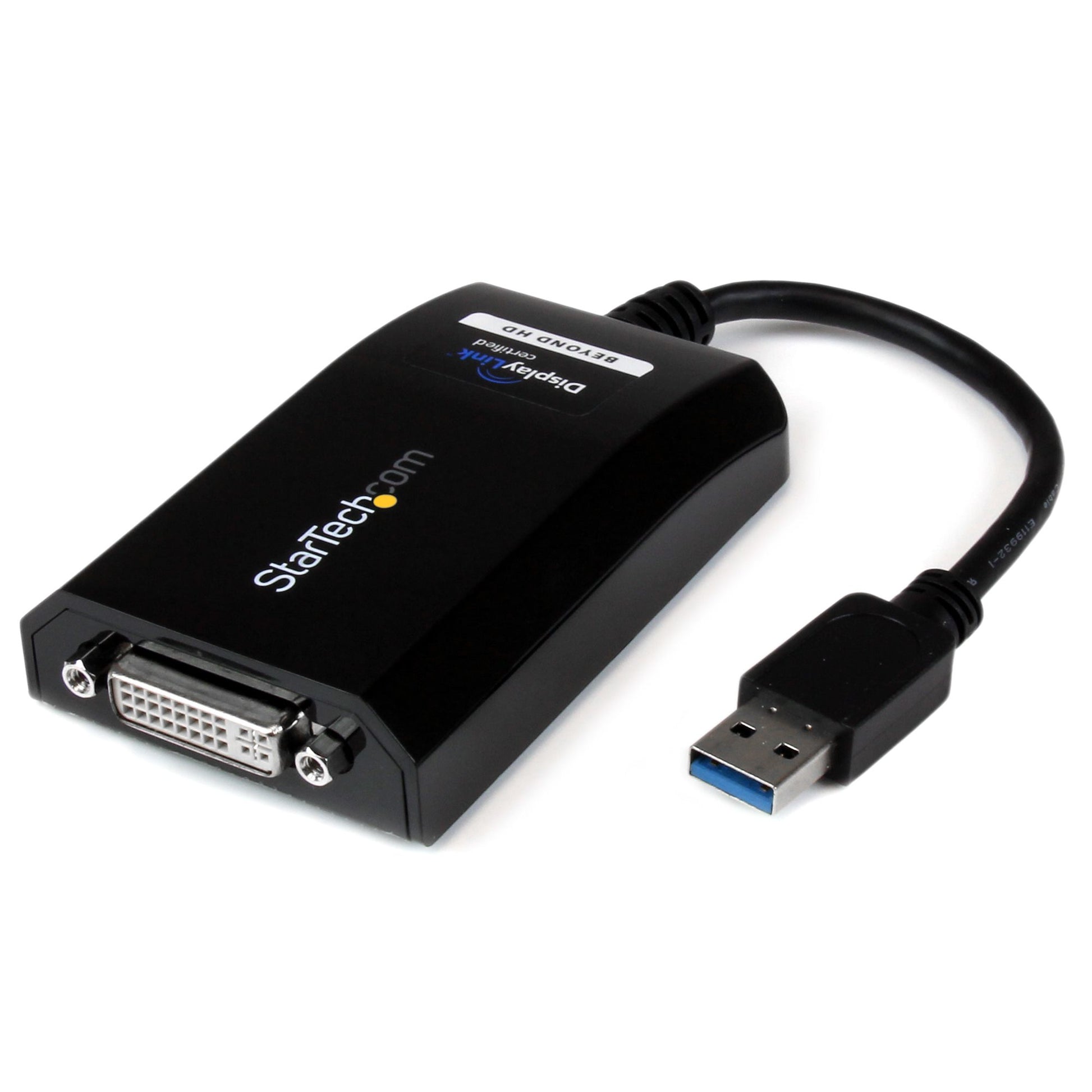 StarTech.com Adapter USB-A zu DVI – 2048 × 1152, USB 3.2 Gen 1 (5 Gbit/s), 0,152 m – für Windows/Mac/Linux