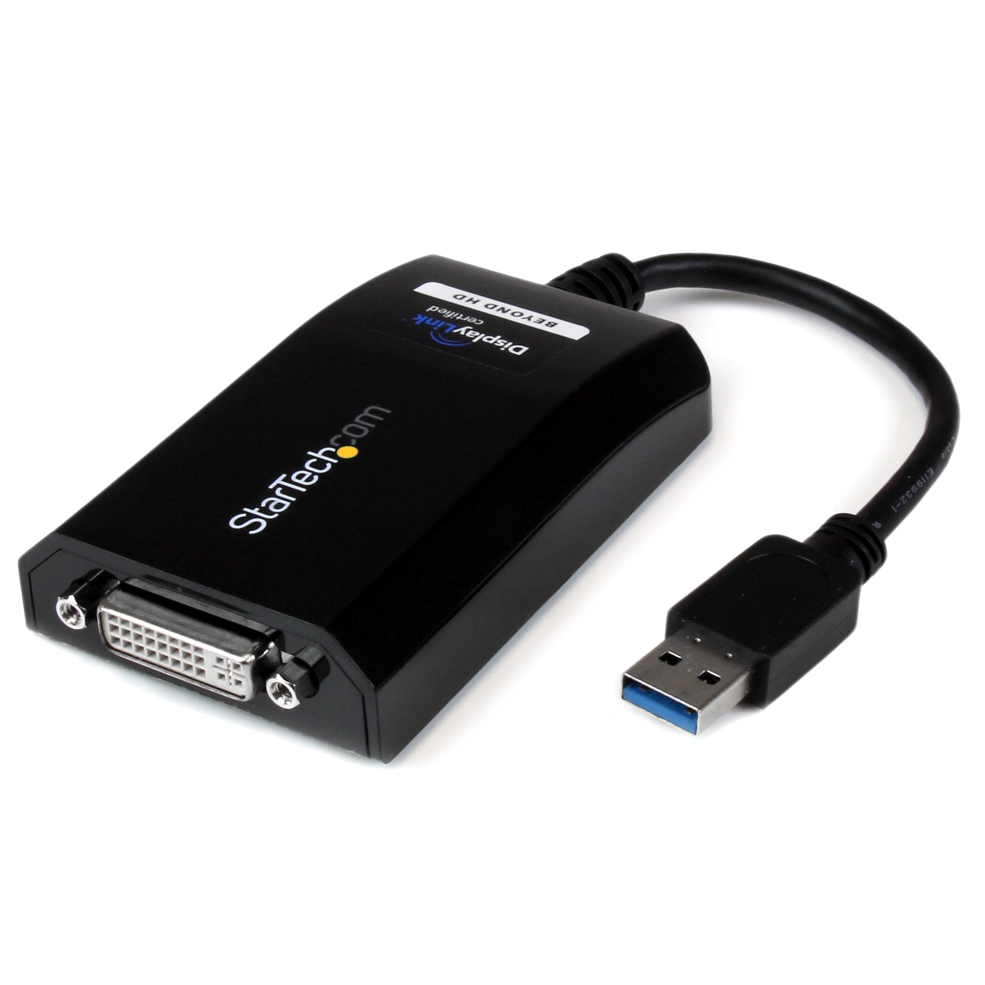 StarTech.com Adapter USB-A zu DVI – 2048 × 1152, USB 3.2 Gen 1 (5 Gbit/s), 0,152 m – für Windows/Mac/Linux