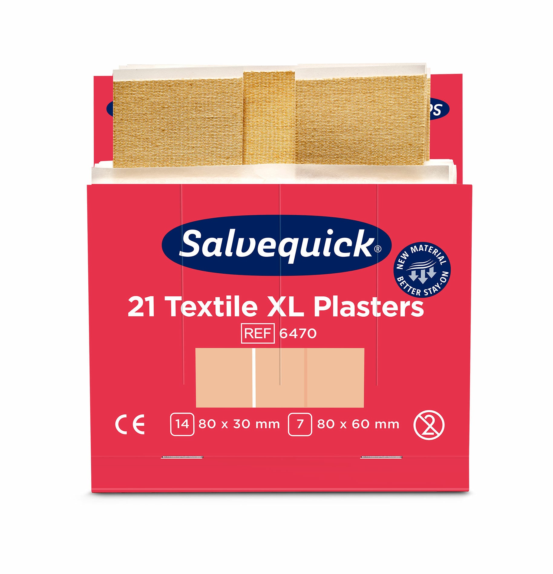 Cederroth Salvequick Pflaster-Nachfüllpackung – 66 × 22 mm, 21 Stück, für Salvequick-Spender