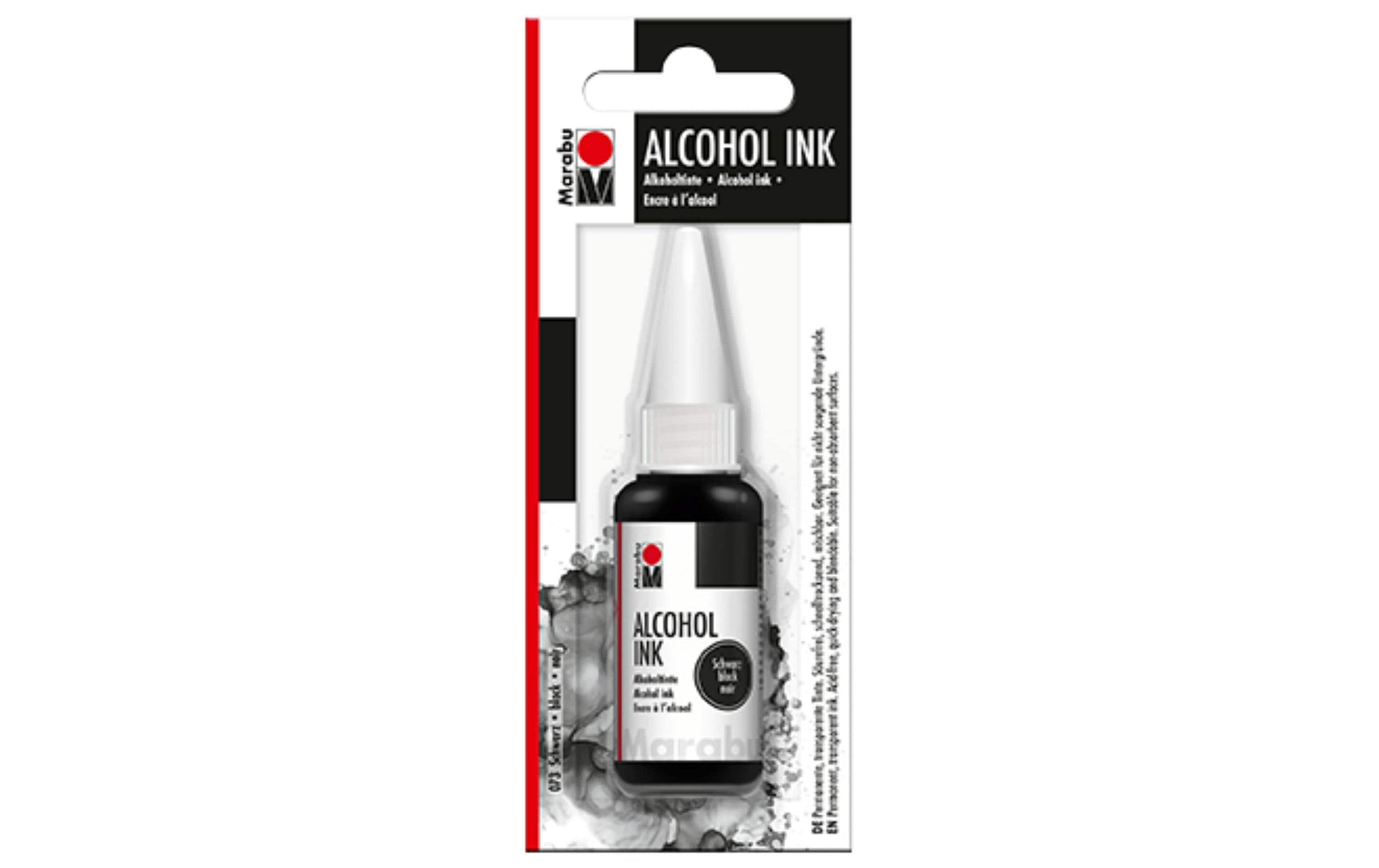 Marabu Alkoholtinte – Schwarz, schnelltrocknend – 20 ml