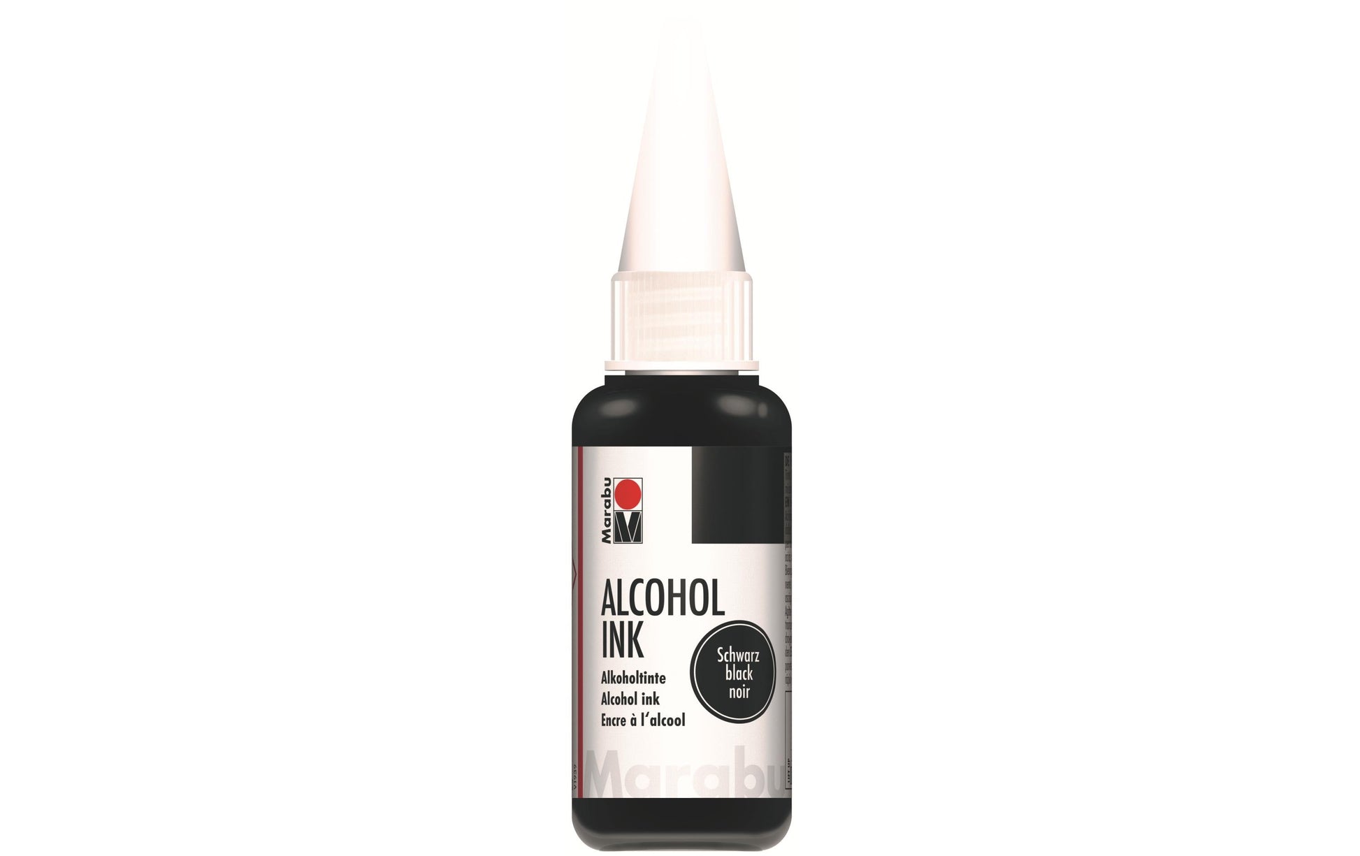 Marabu Alkoholtinte – Schwarz, schnelltrocknend – 20 ml