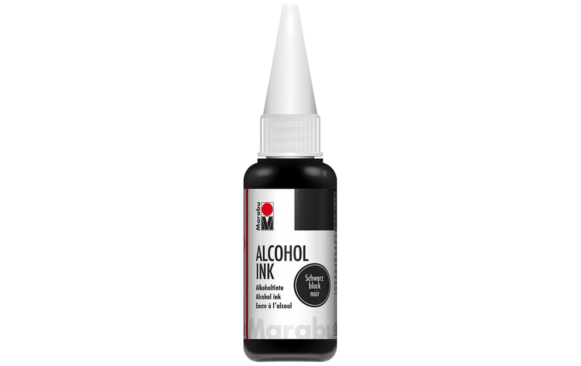 Marabu Alkoholtinte – Schwarz, schnelltrocknend – 20 ml