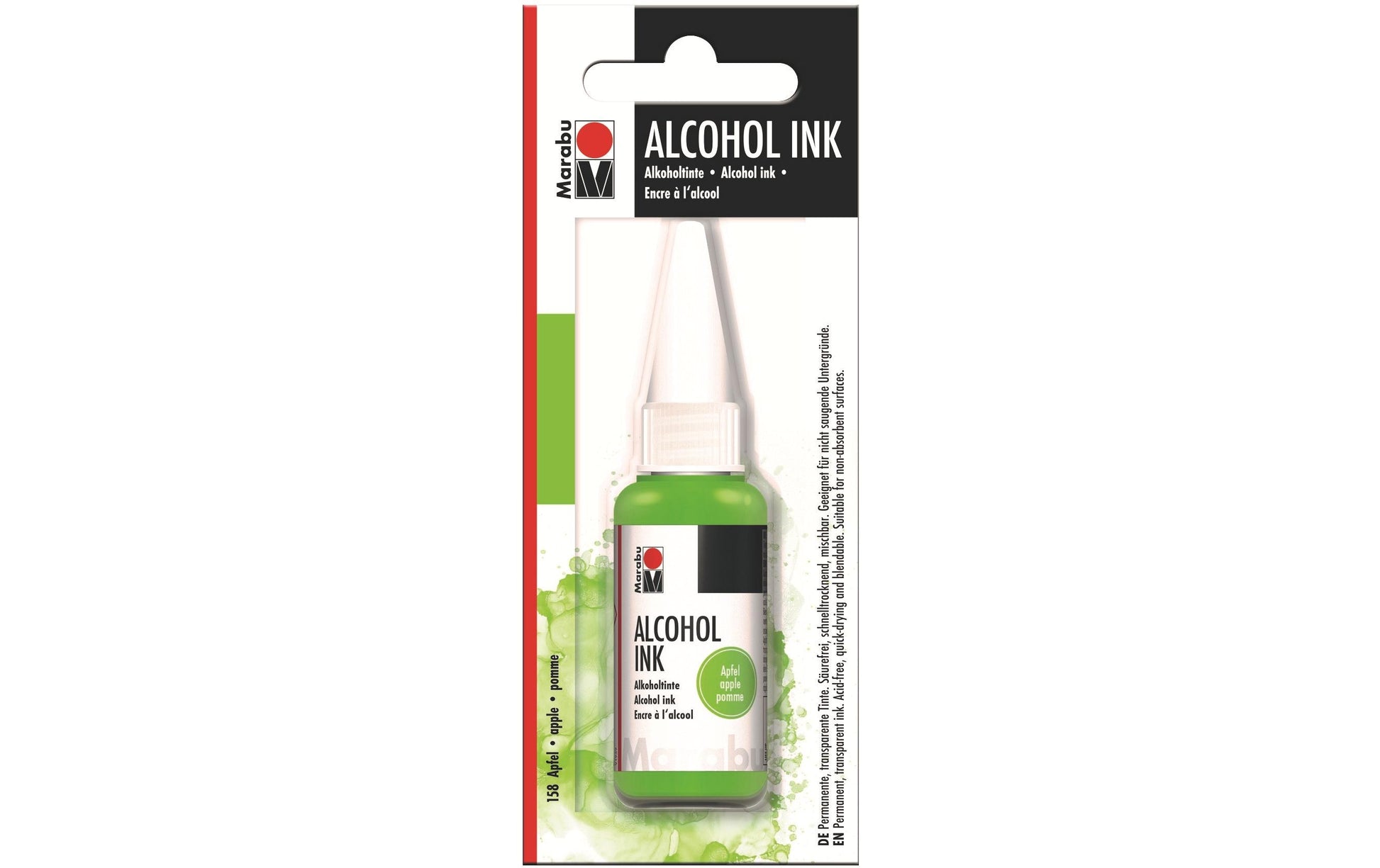 Marabu Alkoholtinte – Apfelgrün 158, schnelltrocknend – 20 ml