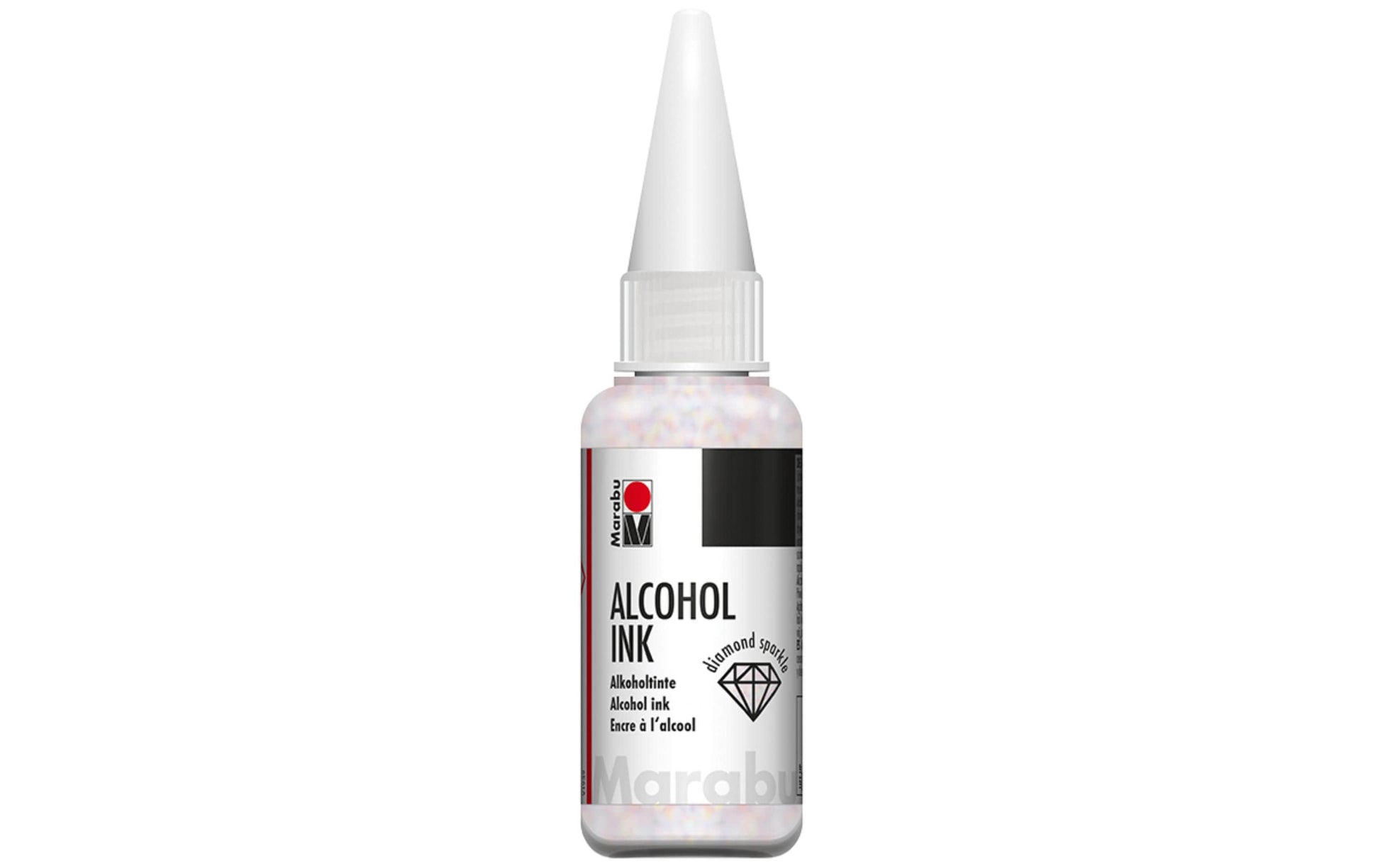 Marabu Alcohol Ink Diamant Alkoholtinte – Silber 511, Perlglanz, schnelltrocknend – 20 ml