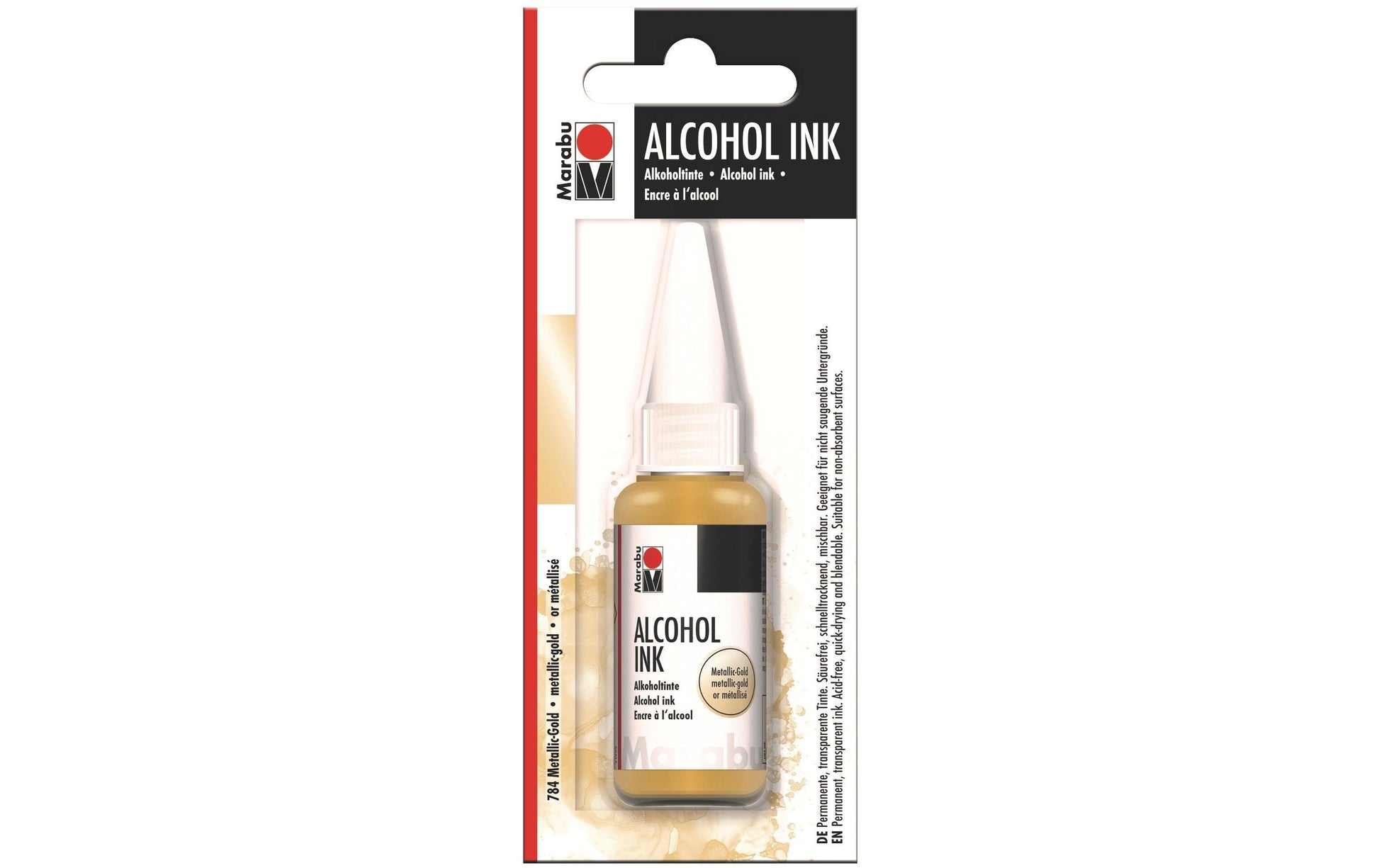 Marabu Alkoholtinte – Gold 784, schnelltrocknend – 20 ml